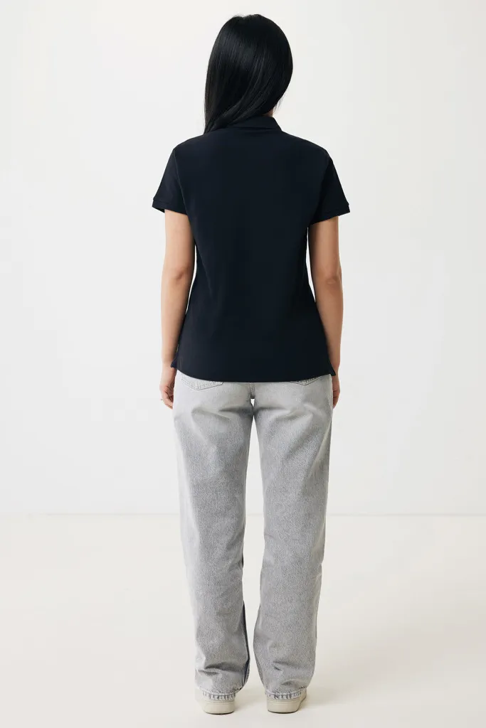 IQONIQ Yosemite Damen Piqué-Poloshirt aus rec. Baumwolle, schwarz – Bild 6