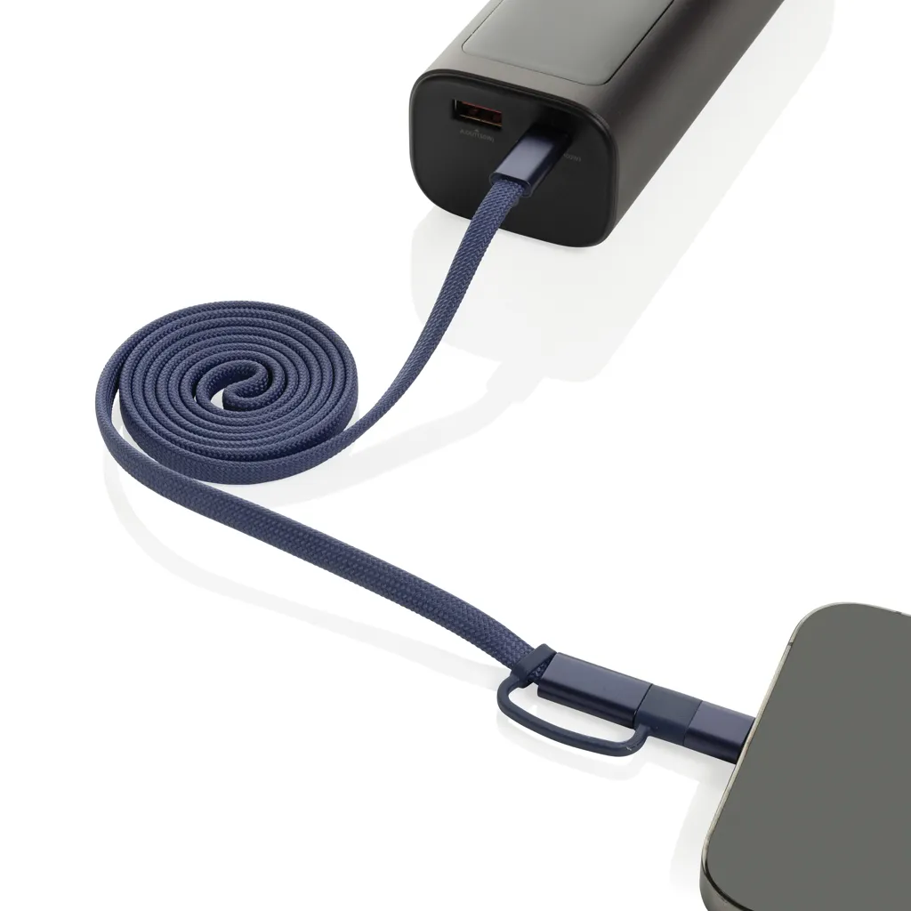 Arc ultradünnes 60W 2-in-1 Magnetkabel, blau – Bild 4