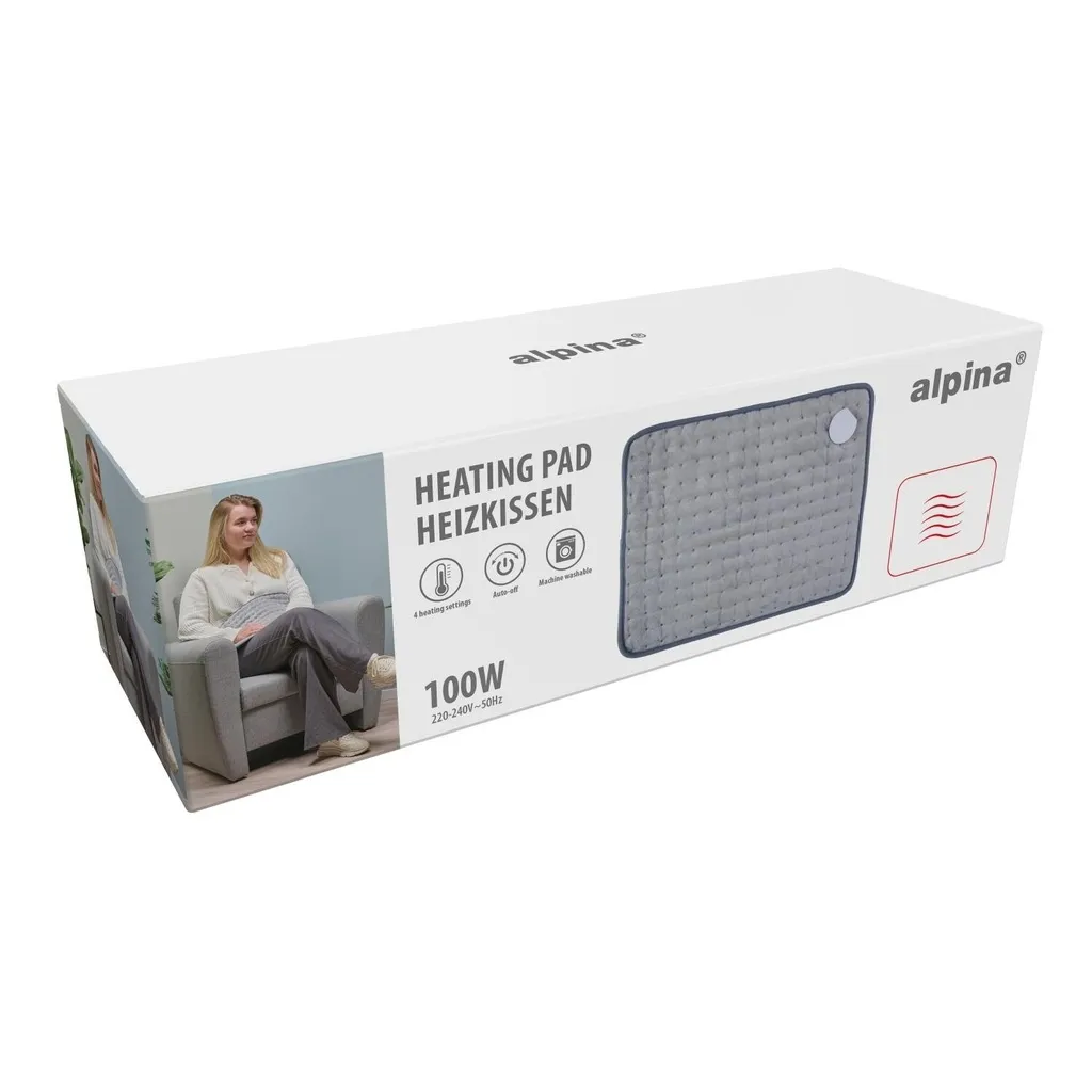 ALPINA Heizkissen 100W 30x40cm, Grau – Bild 2