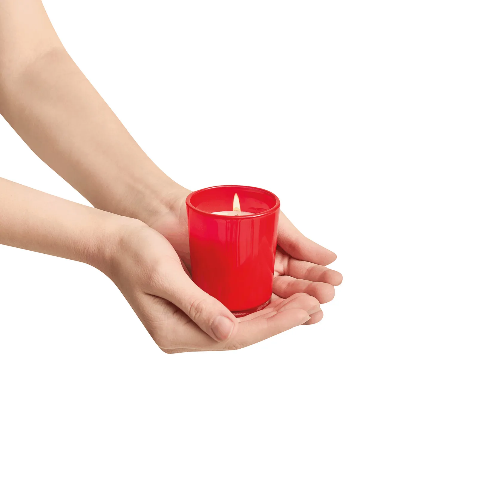 SPHERE - Kerze im Glas, rot – Bild 5