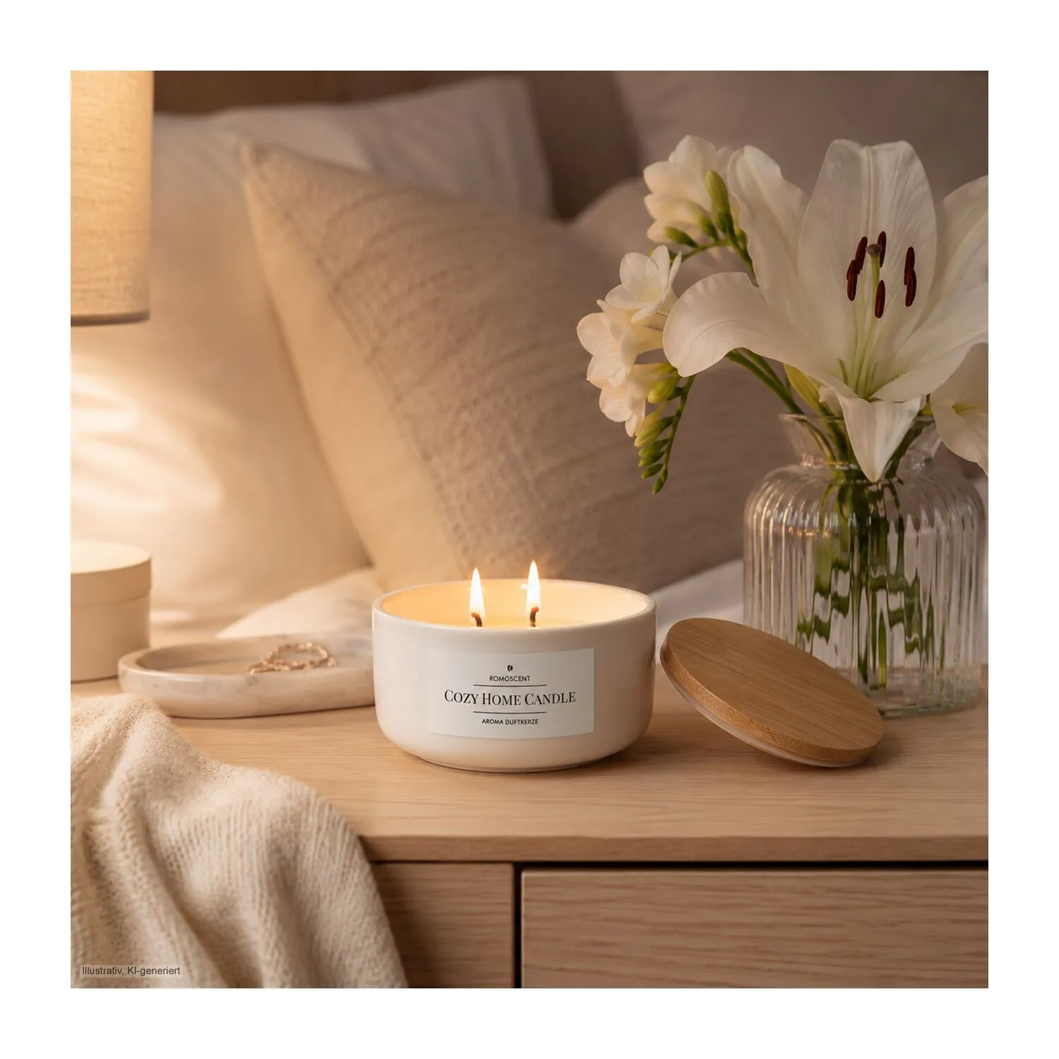 ROMOSCENT® Aromakerze Cozy Home, weiß – Bild 11