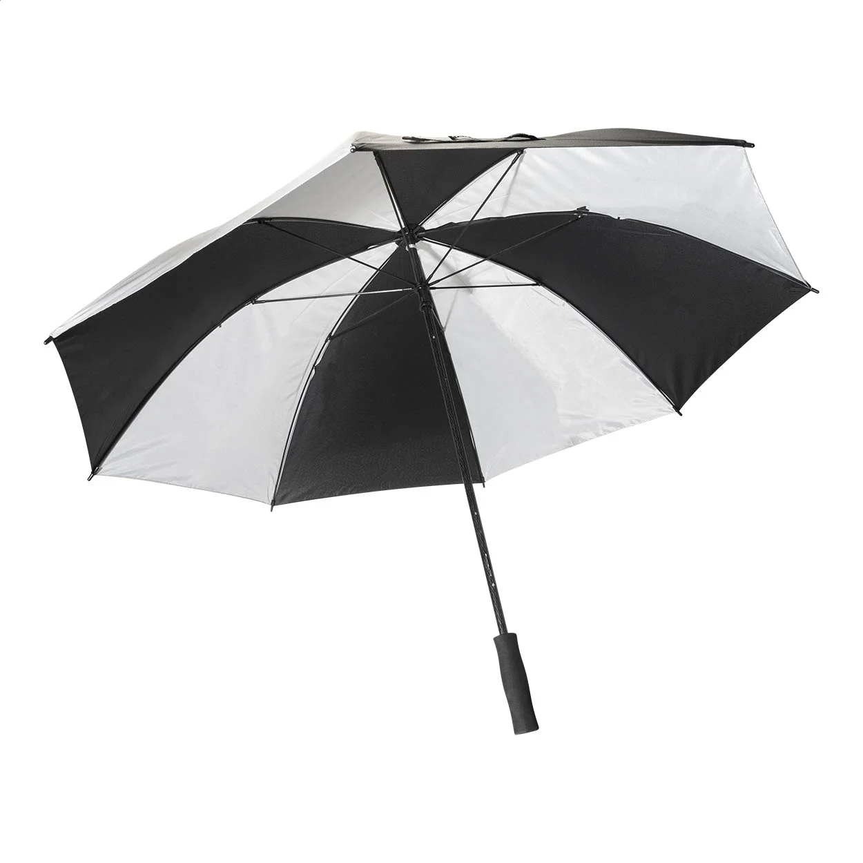 Reflektierender RPET Regenschirm Radians XL, schwarz – Bild 4