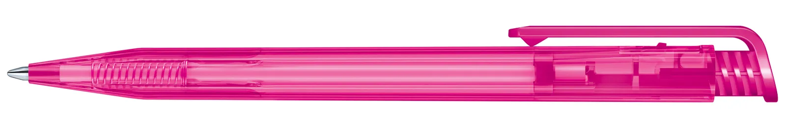 Super Hit Clear Druckkugelschreiber, Rhodamine Red - Pink – Bild 4