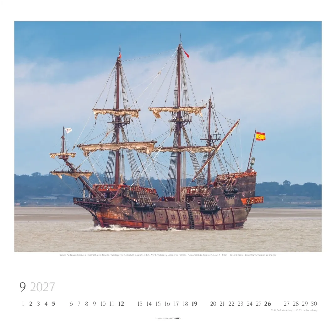 Tall Ships Wandkalender 2027 – Bild 10