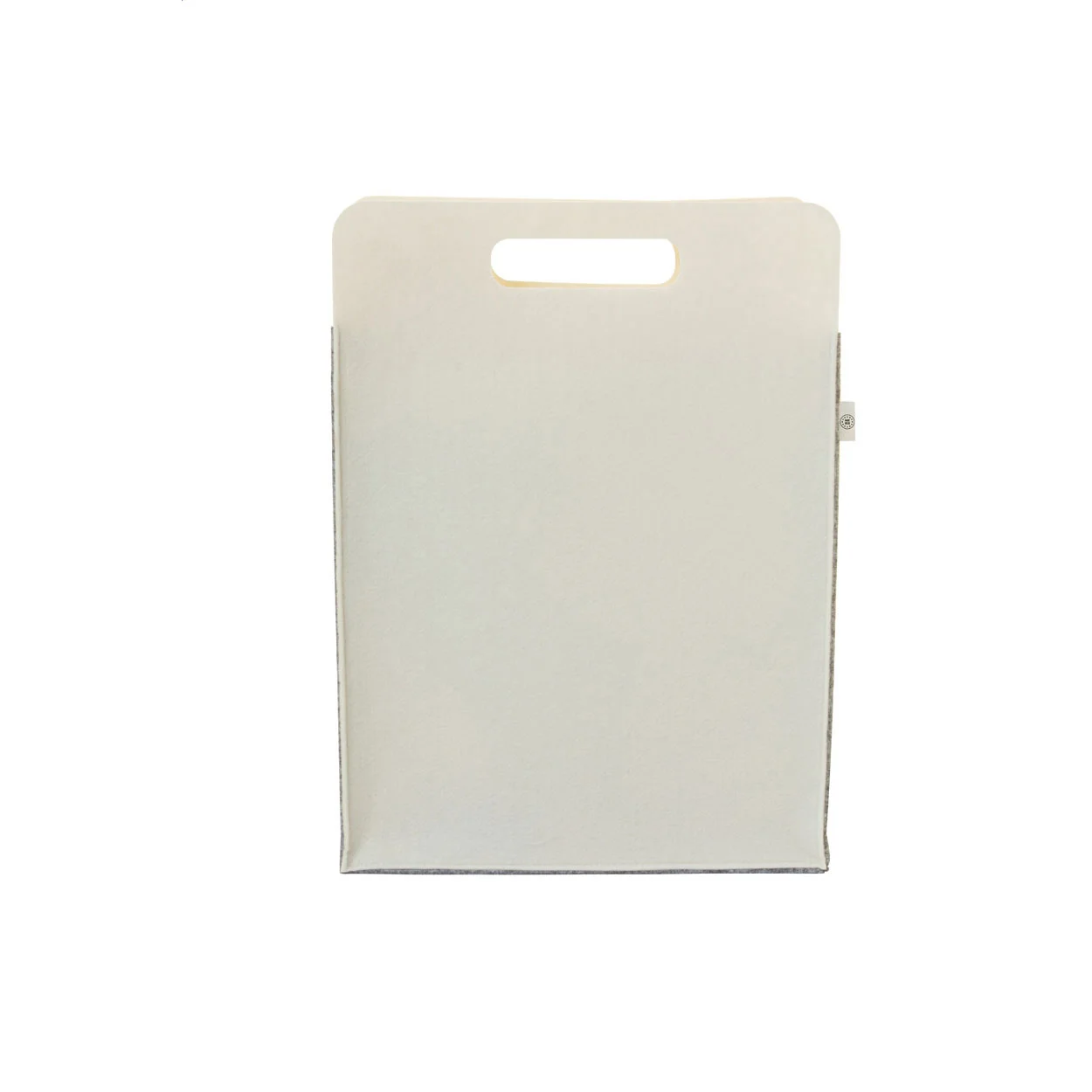 individuelle RPET Einkaufstasche CreaFelt Shop D, weiß, grau – Bild 10
