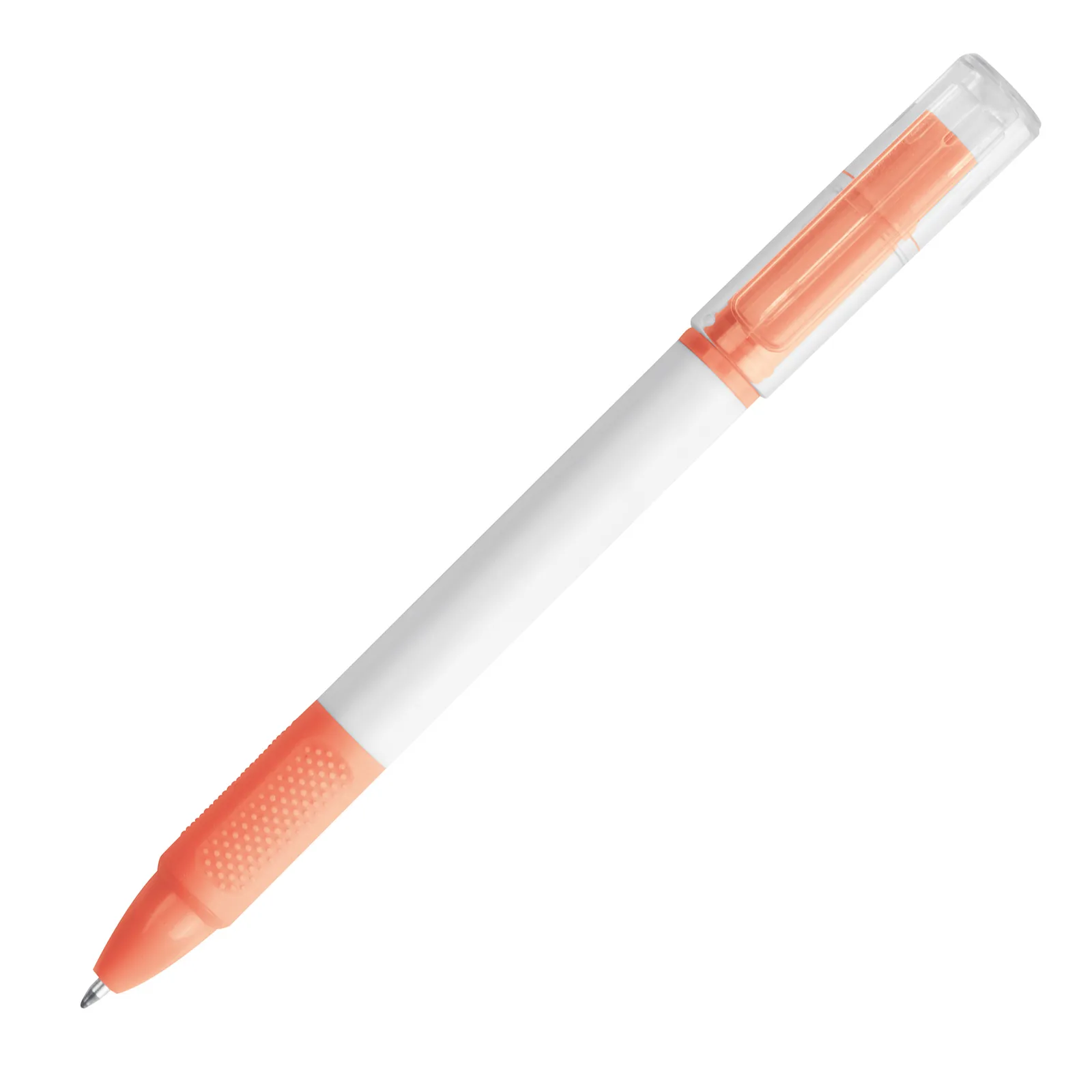 Kugelschreiber mit Textmarker Lens, orange – Bild 3