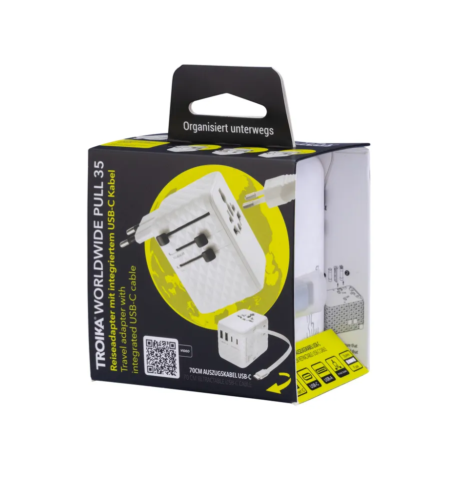 Reiseadapter WORLDWIDE PULL 35, weiß – Bild 8