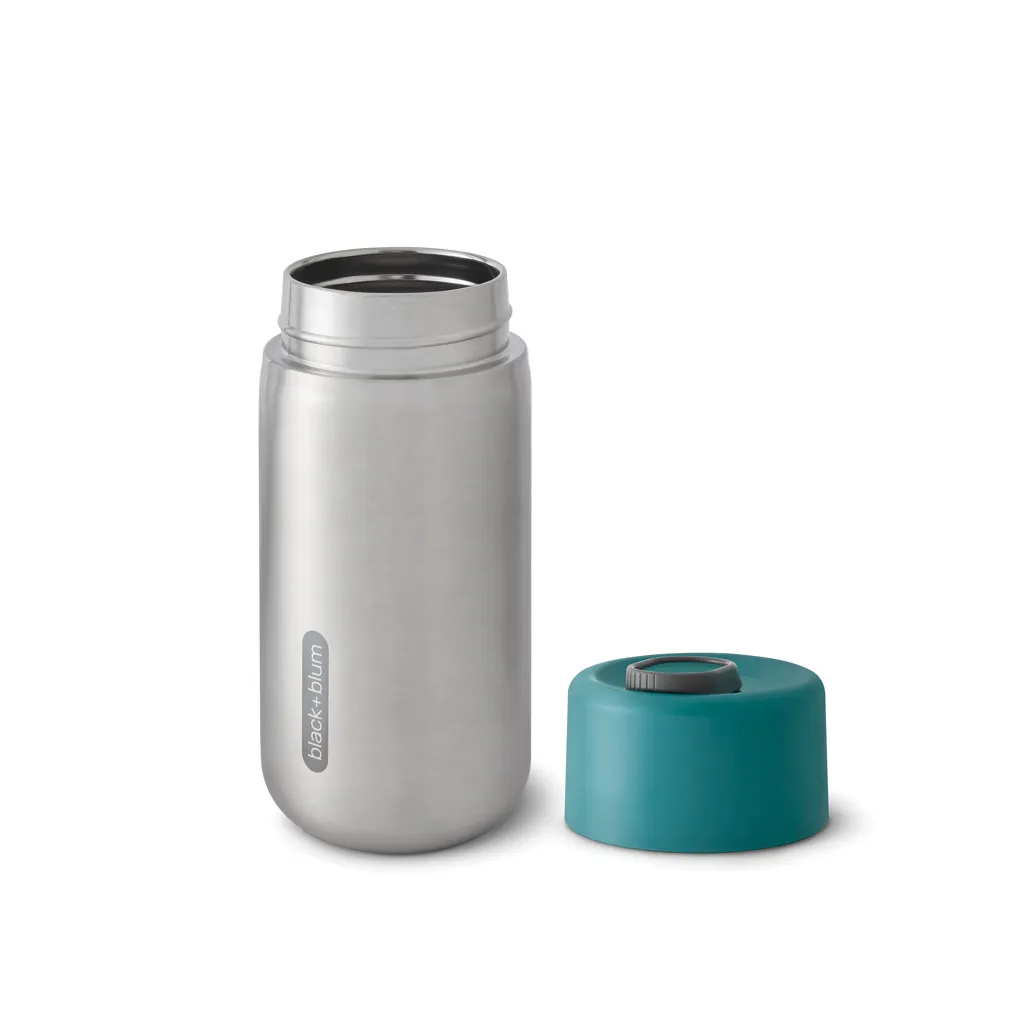 Black+Blum isolierter, auslaufsicherer Becher aus Edelstahl, turkis – Bild 2