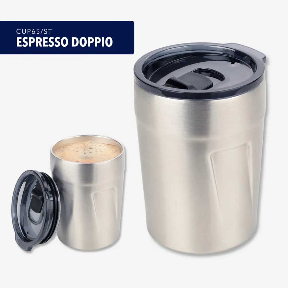 Thermobecher ESPRESSO DOPPIO, silberfarben – Bild 8
