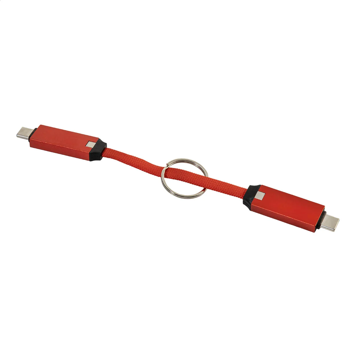 Schlüsselanhänger Keycab mit 60W USB-C-Kabel, rot – Bild 4