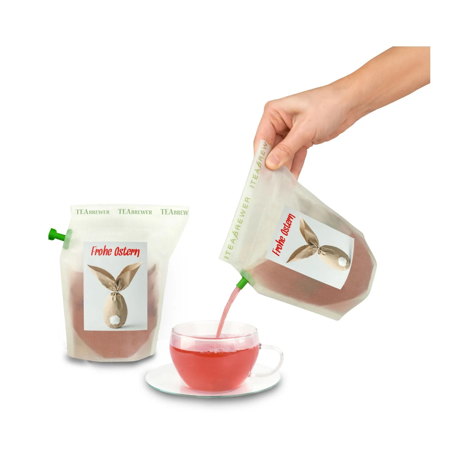 Geschenkartikel / Präsentartikel: Oster-Tee, Tasty Berry, weiß – Bild 4