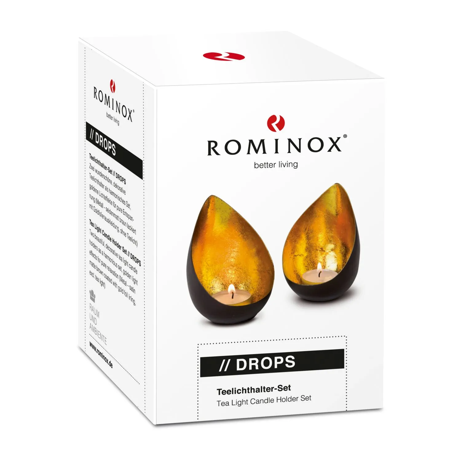 ROMINOX® Teelicht-Set // Drops, gold – Bild 9