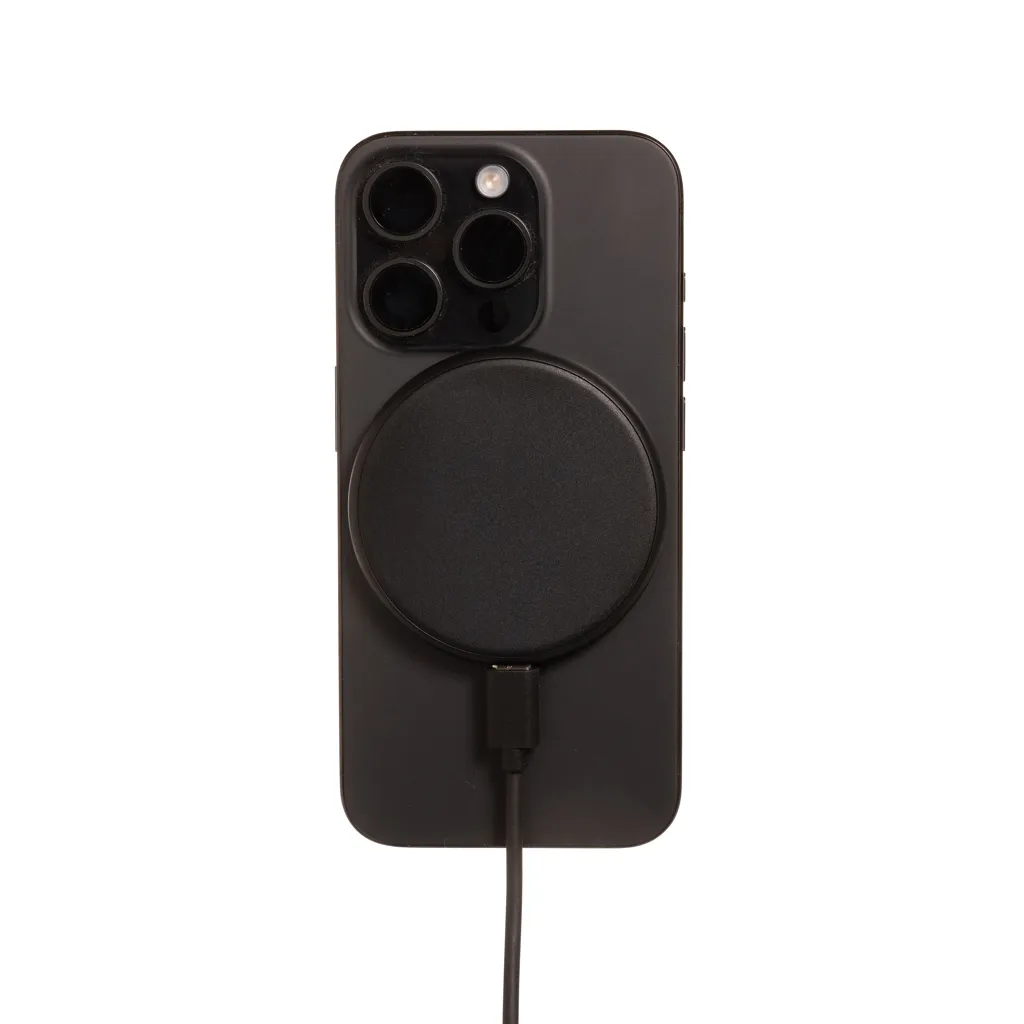 Magnapad magnetisches 3-in-1 15W Ladepad aus RCS rPlastik, schwarz – Bild 6