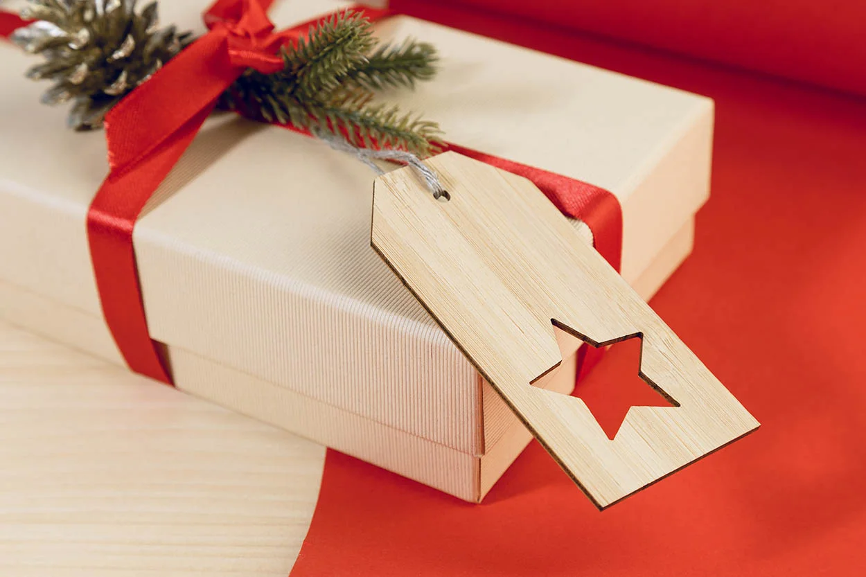 Geschenkanhänger BamTag, Stern, natur – Bild 4