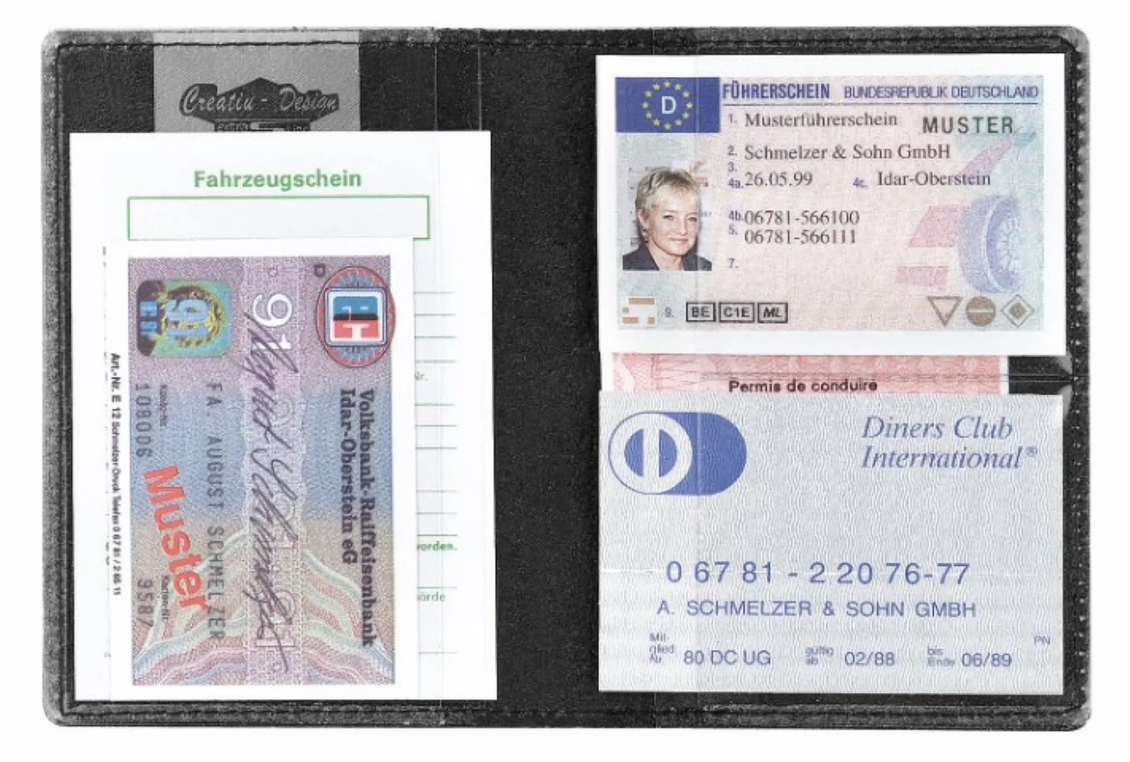 Ausweistasche "128Select" schwarz, schwarz – Bild 2