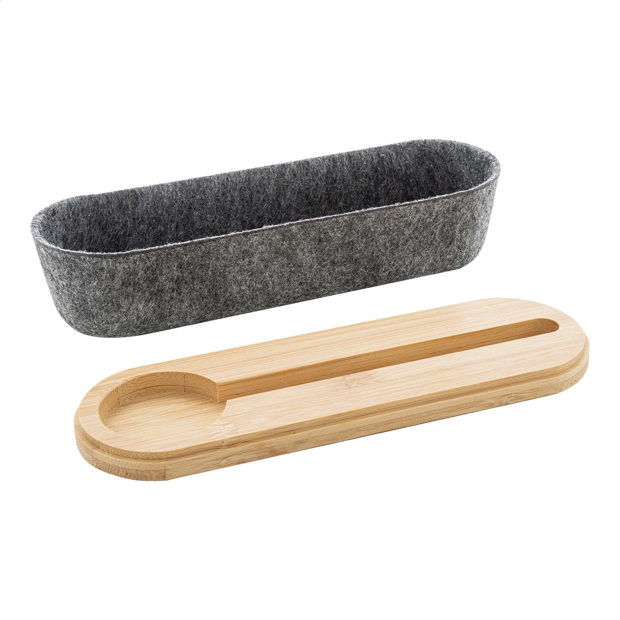 RPET Stifteetui Decora, grau, natur – Bild 4
