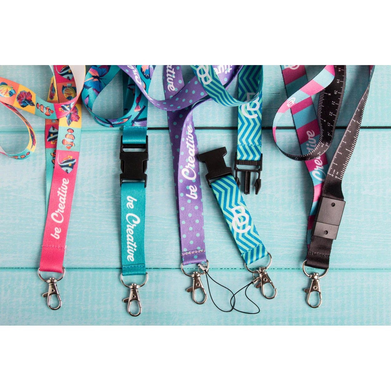 Lanyard Subyard E mit Sublimationsdruck, weiß – Bild 8