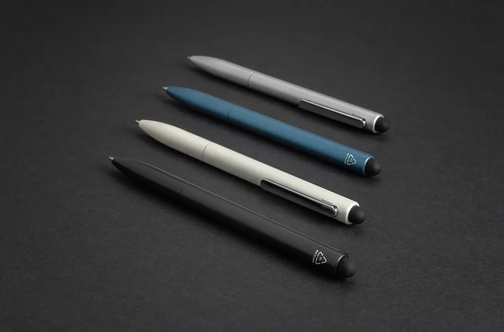 Kymi Stift mit Stylus aus RCS recyceltem Aluminum, Königsblau – Bild 5