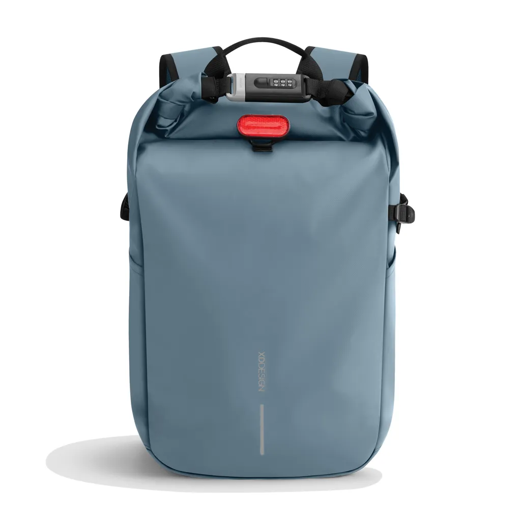 Urban wasserabweisender Anti-Diebstahl Rucksack, blau – Bild 9