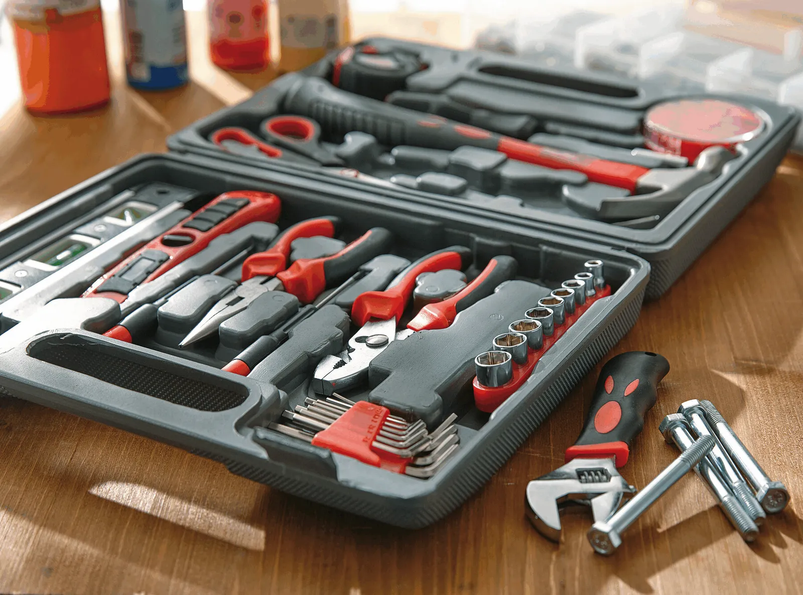 MASTERKIT - Werkzeugkoffer rot, schwarz, rot, schwarz – Bild 6