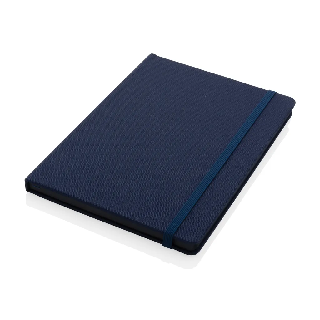 GRS-zertifiziertes rPET-A5-Notizbuch, navy blau – Bild 2