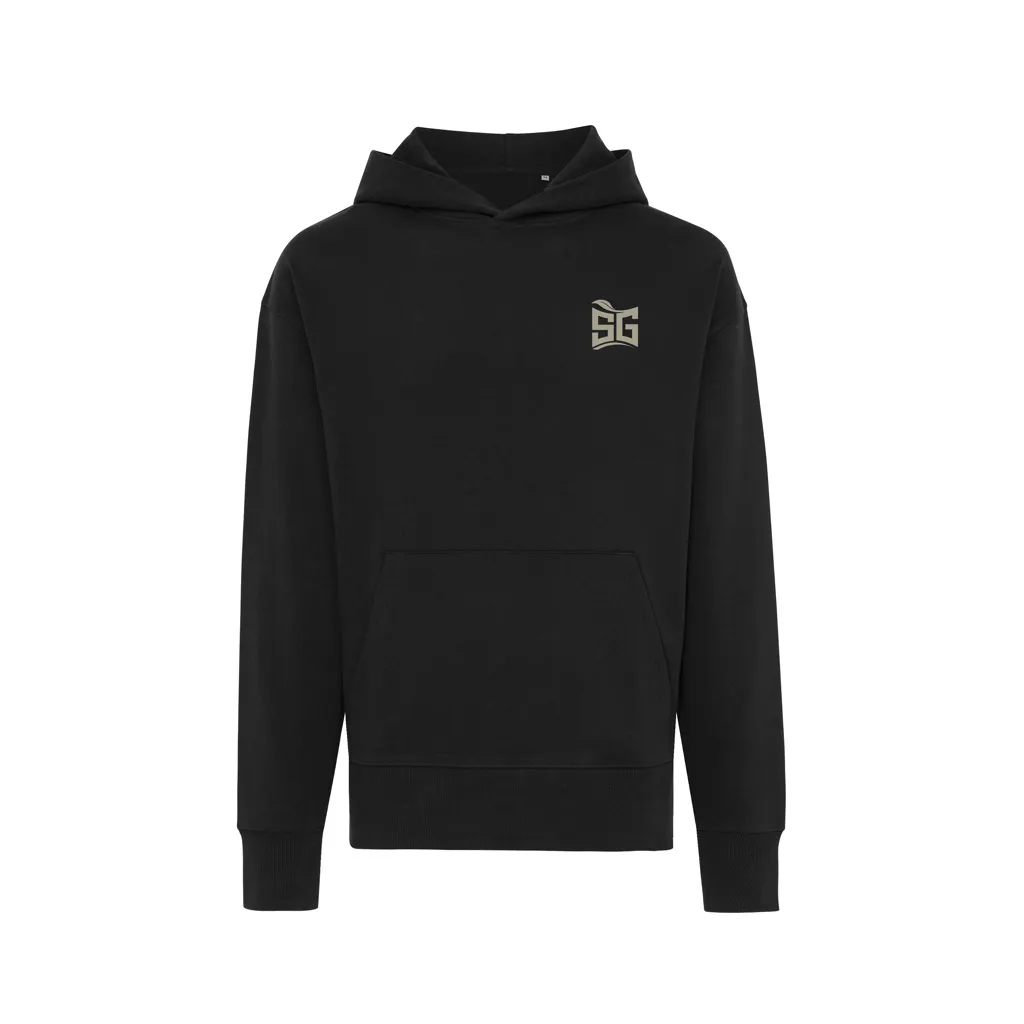 IQONIQ Yoho Relax-Hoodie aus recycelter Baumwolle, schwarz – Bild 3