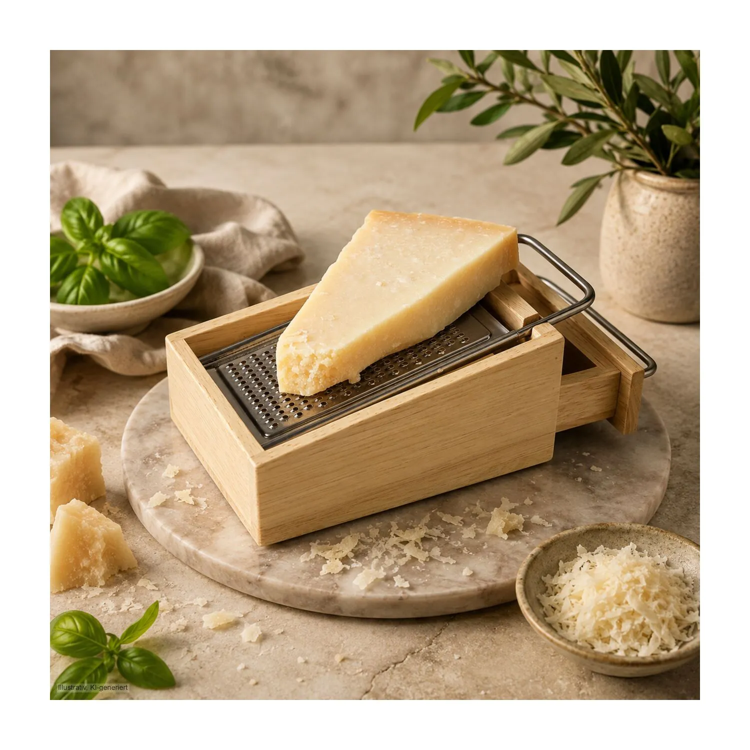 Geschenkset / Präsenteset: Die Parmesanreibe, beige – Bild 8