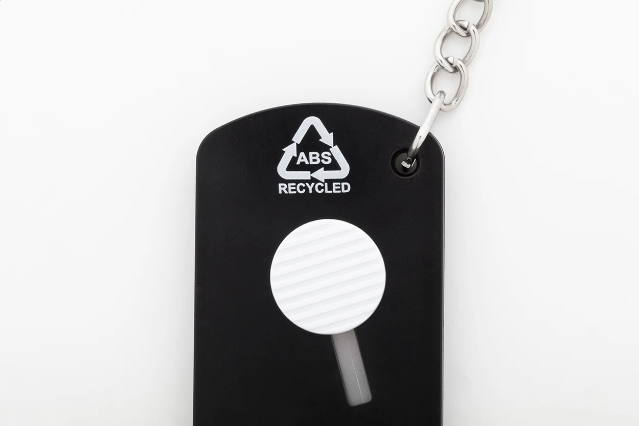 Schlüsselanhänger Parcelo mit Papiermesser, schwarz – Bild 2