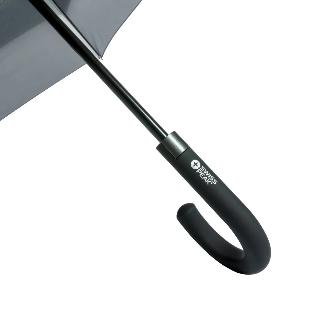 Swiss Peak AWARE™ 23" bis 27" erweiterbarer Regenschirm, schwarz – Bild 4