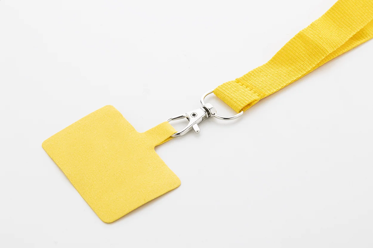 RPET-Handyhalter-Lanyard Revent Call, gelb – Bild 3