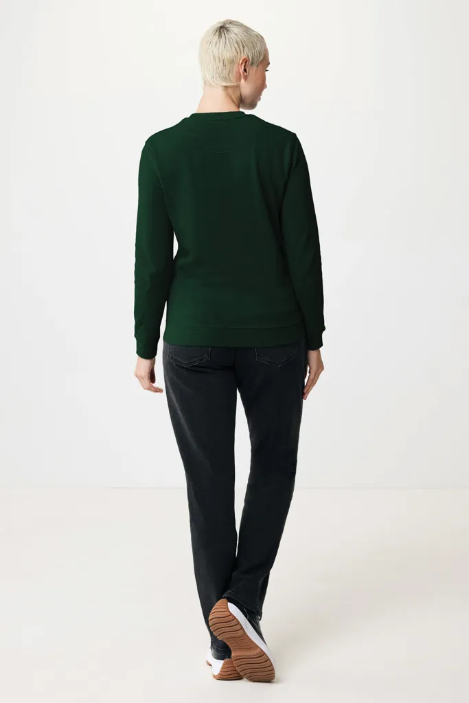 IQONIQ Zion Rundhals-Sweater aus recycelter Baumwolle, forest green – Bild 6