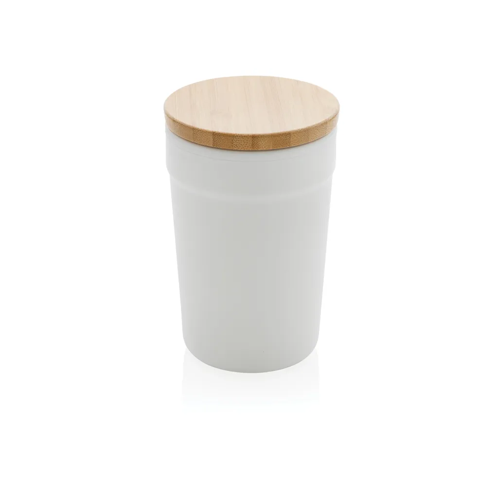 GRS rPP-Becher mit Bambusdeckel
