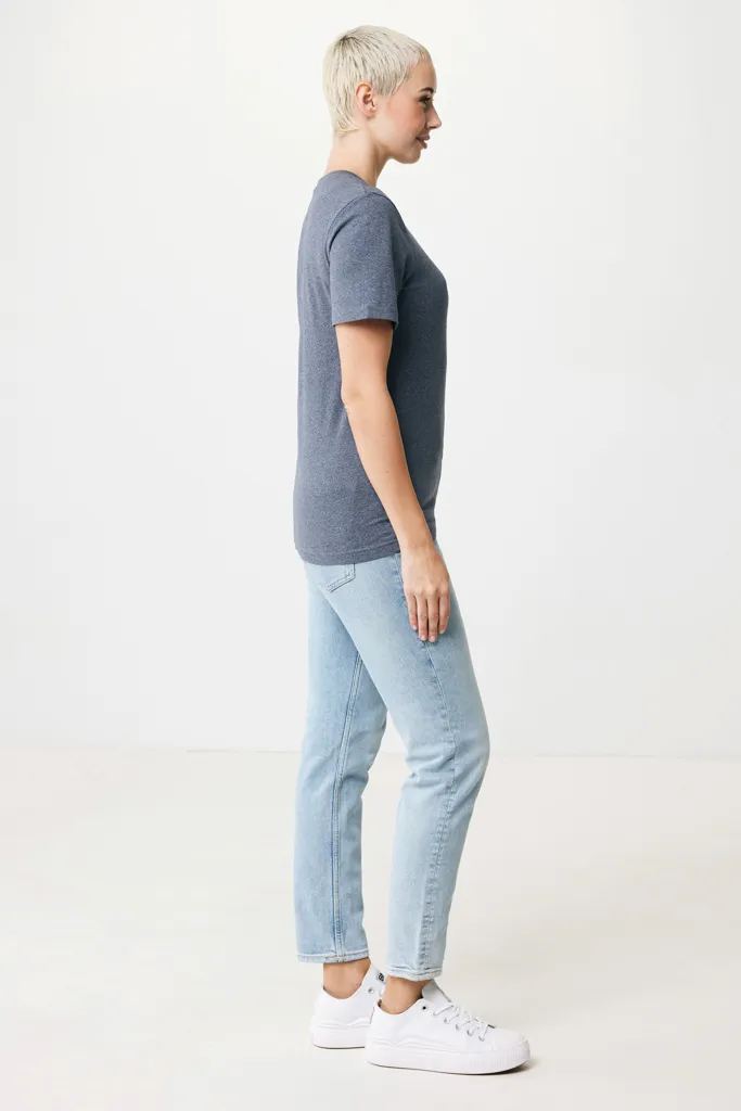 IQONIQ Manuel ungefärbtes T-Shirt aus recycelter Baumwolle, heather navy – Bild 10