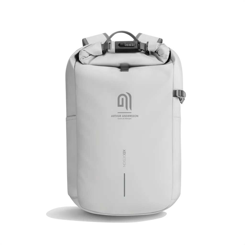Urban wasserabweisender Anti-Diebstahl Rucksack, off white – Bild 23