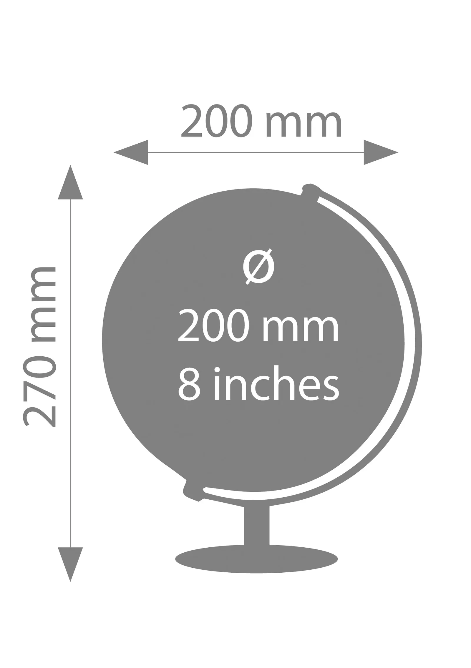 Globus LUNAR, schwarz/silberfarben – Bild 2
