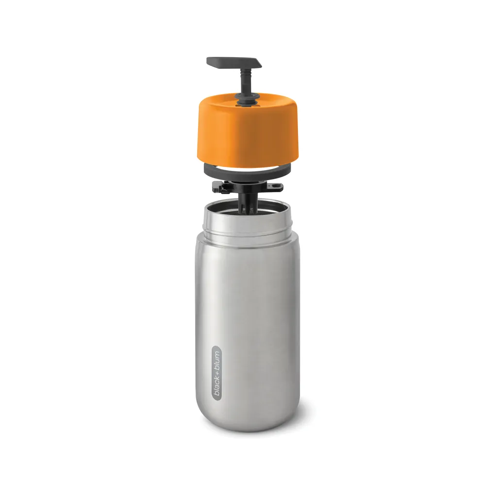 Black+Blum isolierter, auslaufsicherer Becher aus Edelstahl, orange – Bild 4