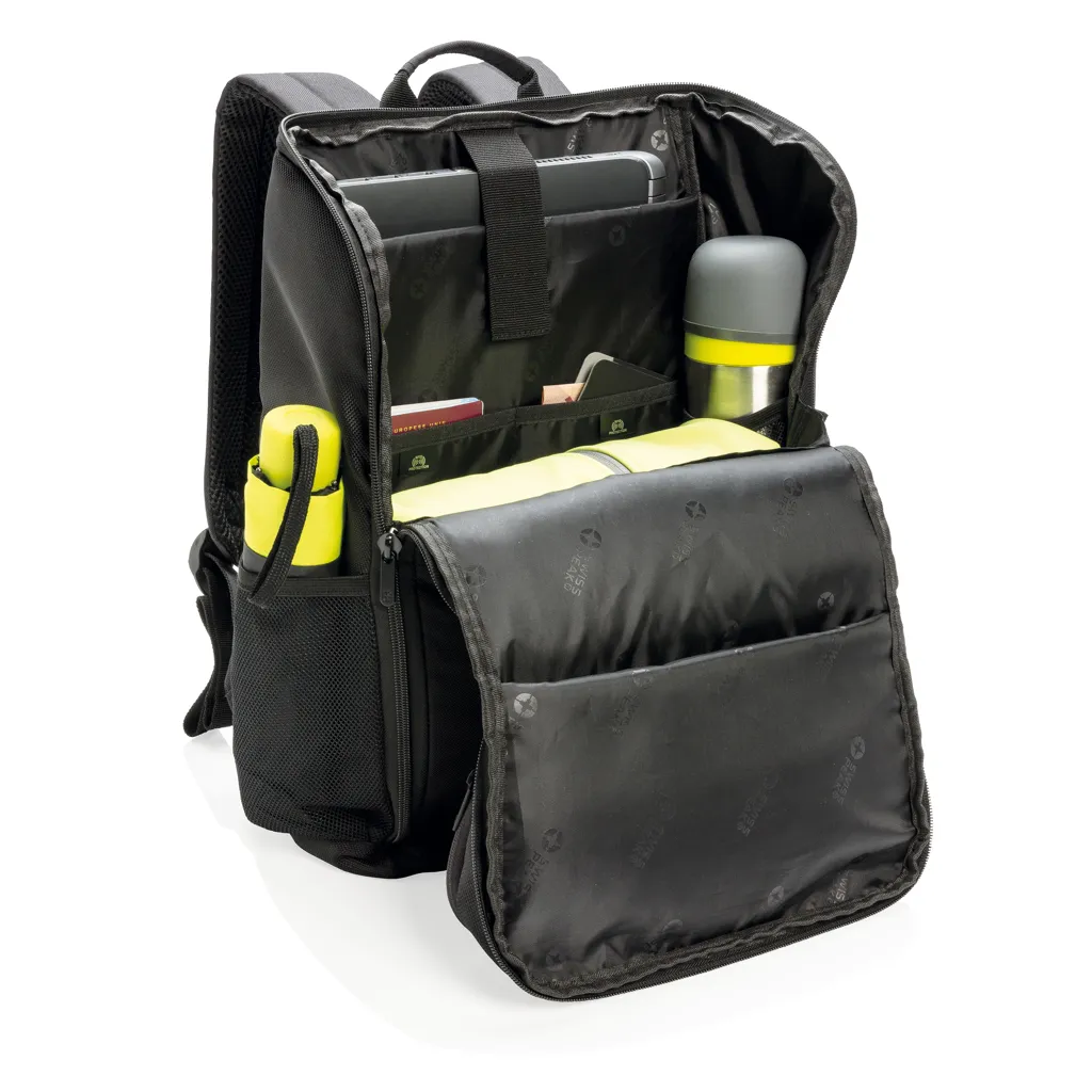 Swiss Peak AWARE™ Easy Access 15.6" Laptop-Rucksack, schwarz – Bild 5