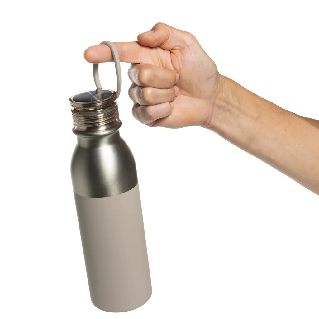 Duoloop einwändige Trinkflasche aus RCS rec. Stahl 780ml, beige – Bild 5
