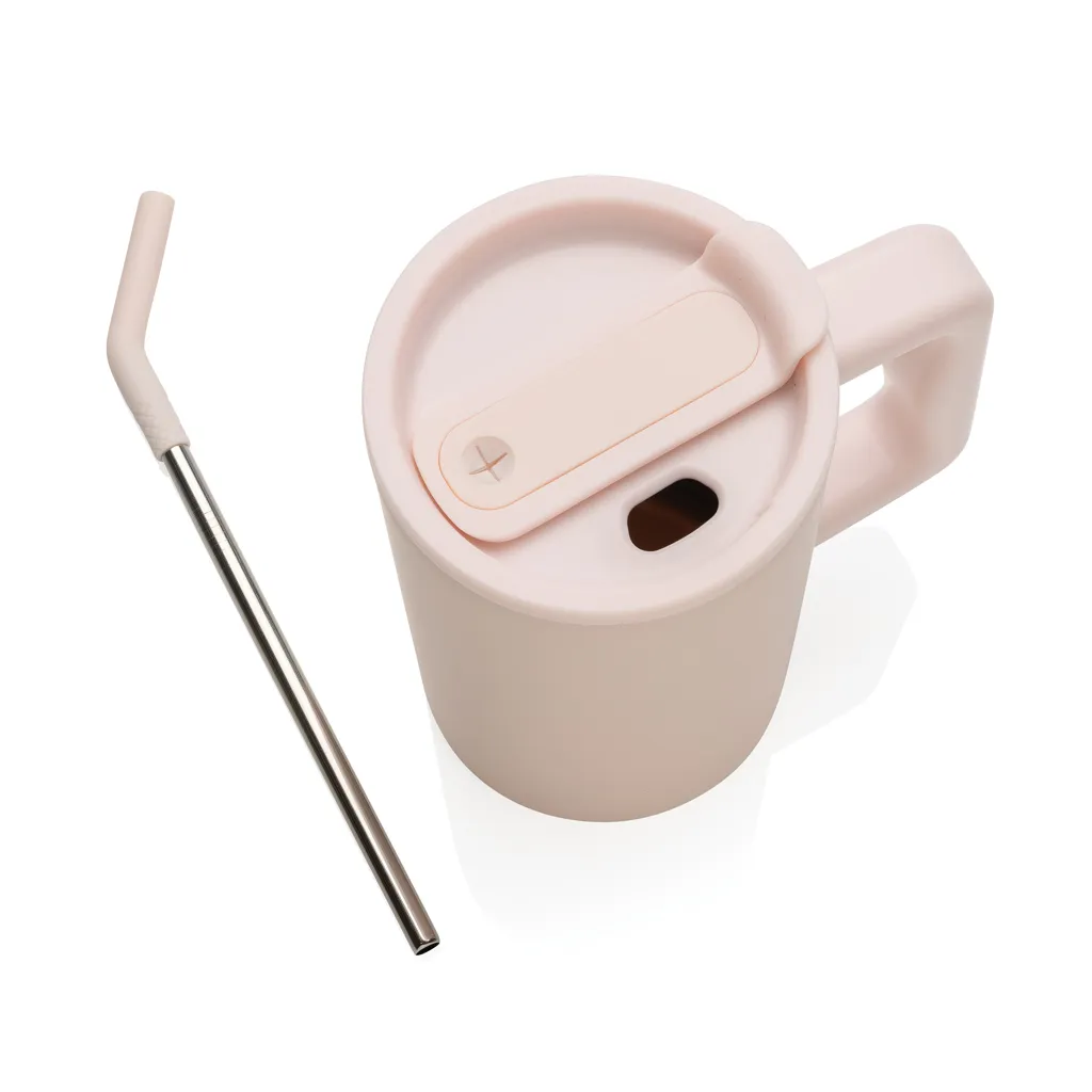 Cube Becher aus RCS recyceltem Stahl 800ml, rosa – Bild 5