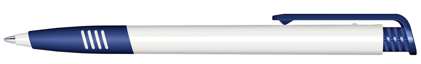 Super Hit Polished Basic SG Druckkugelschreiber, Weiß - Blau 2757 – Bild 4