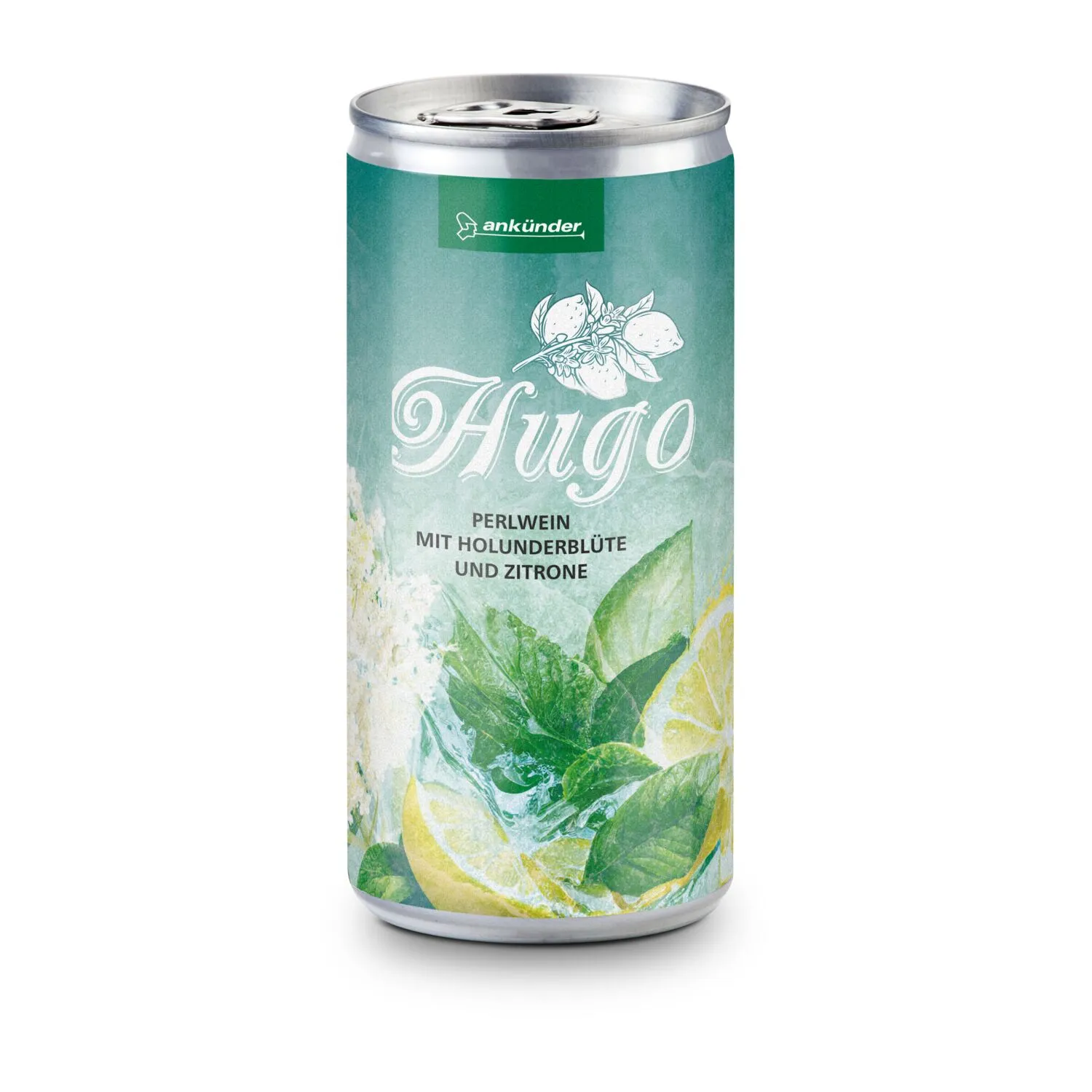 Hugo, 200 ml - Kleinmengen ab 24 Dosen, silber – Bild 5