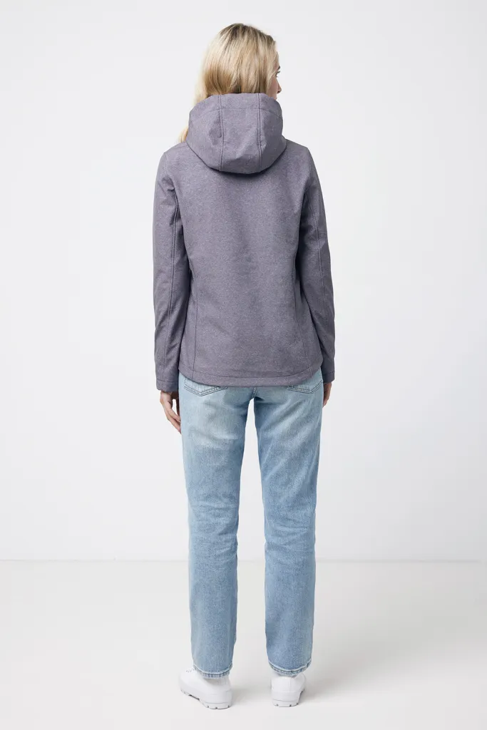 IQONIQ Makalu Damen Softshelljacke aus recyceltem Polyester, vulcano heather grey – Bild 7