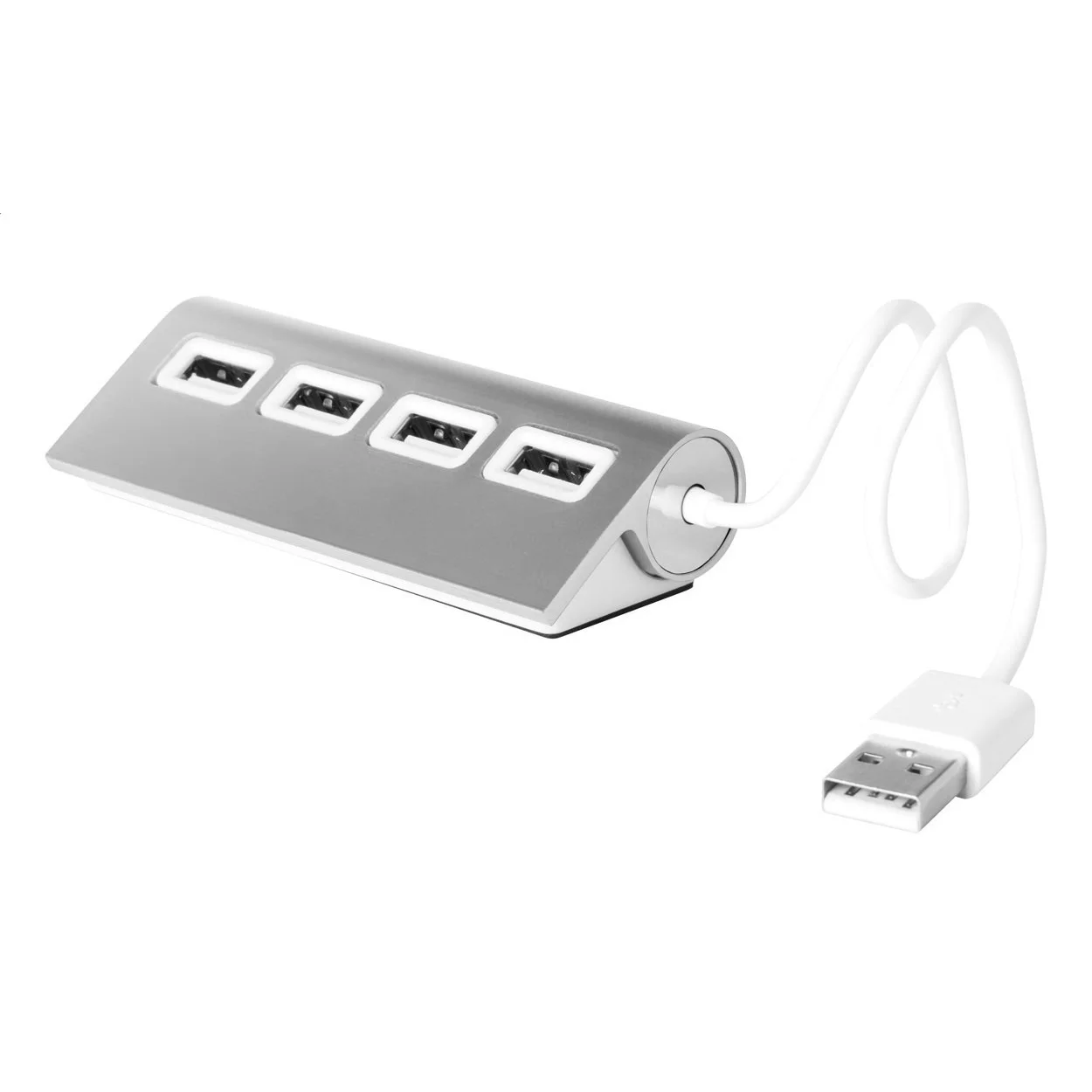 Usb Hub Wudge, silber, weiß – Bild 2