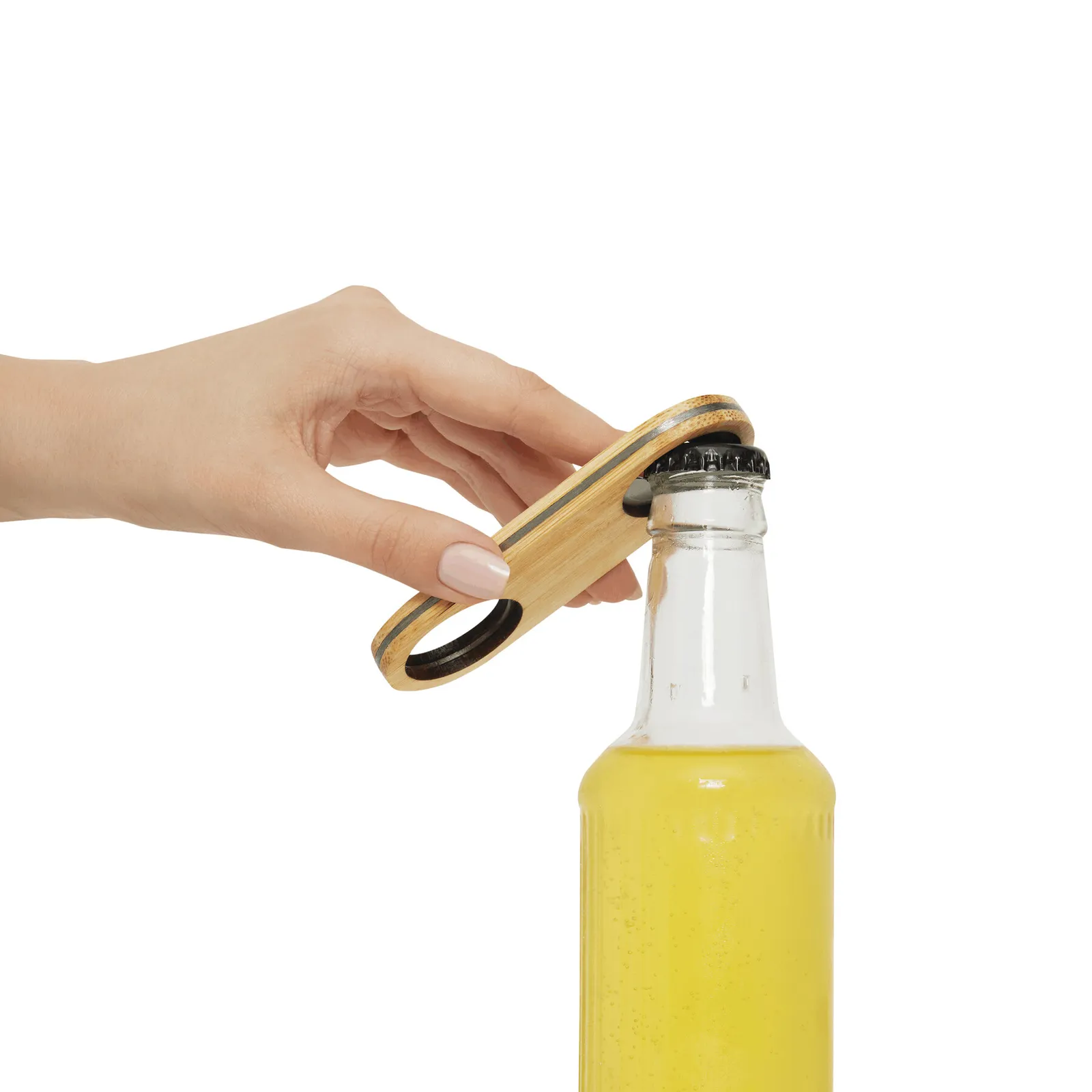 SIZZLE - Bambus-Flaschenöffner braun, braun – Bild 3