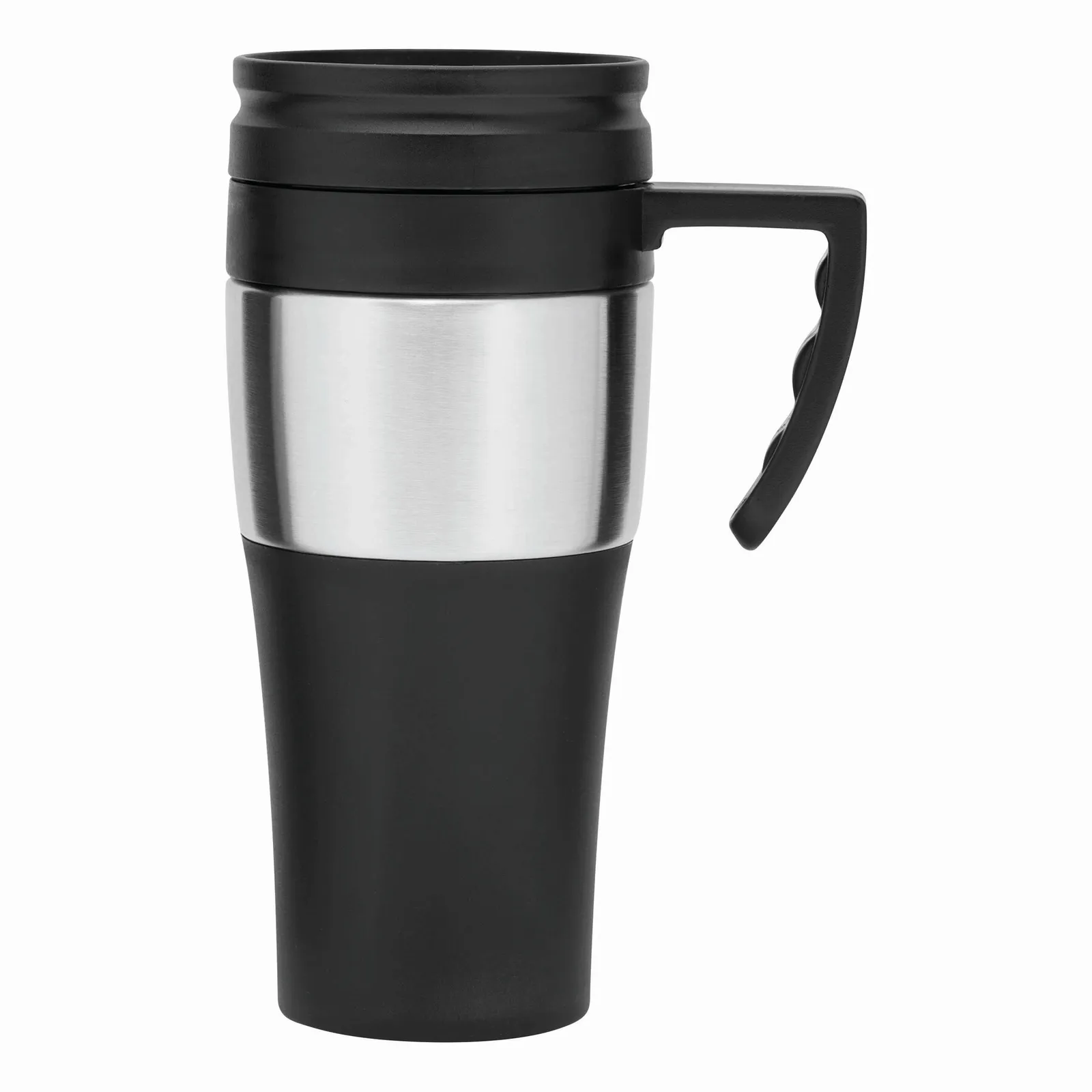 HOT DRINK - Isolierbecher schwarz, silber, schwarz, silber – Bild 3