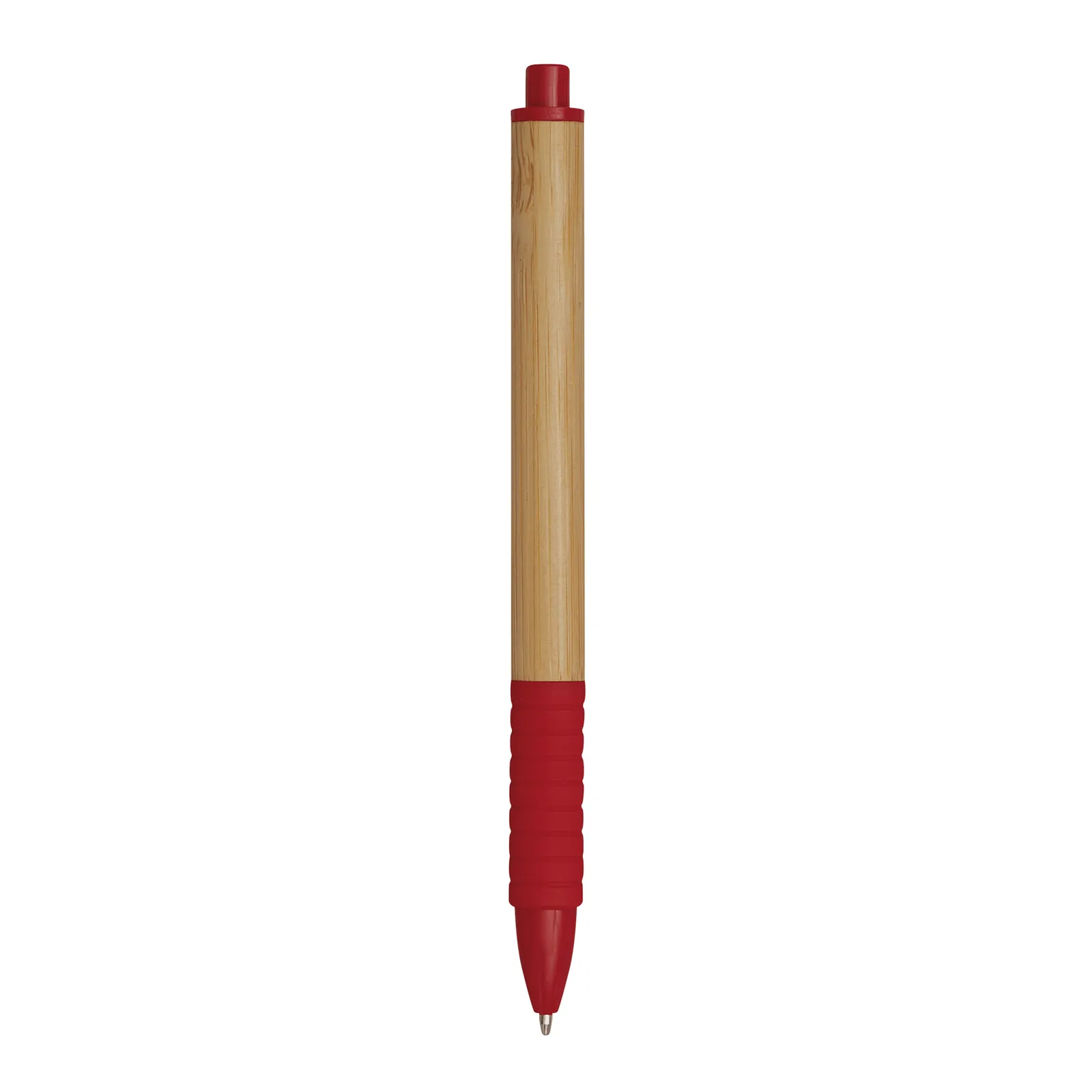 BAMBOO RUBBER - Kugelschreiber, braun, rot – Bild 4