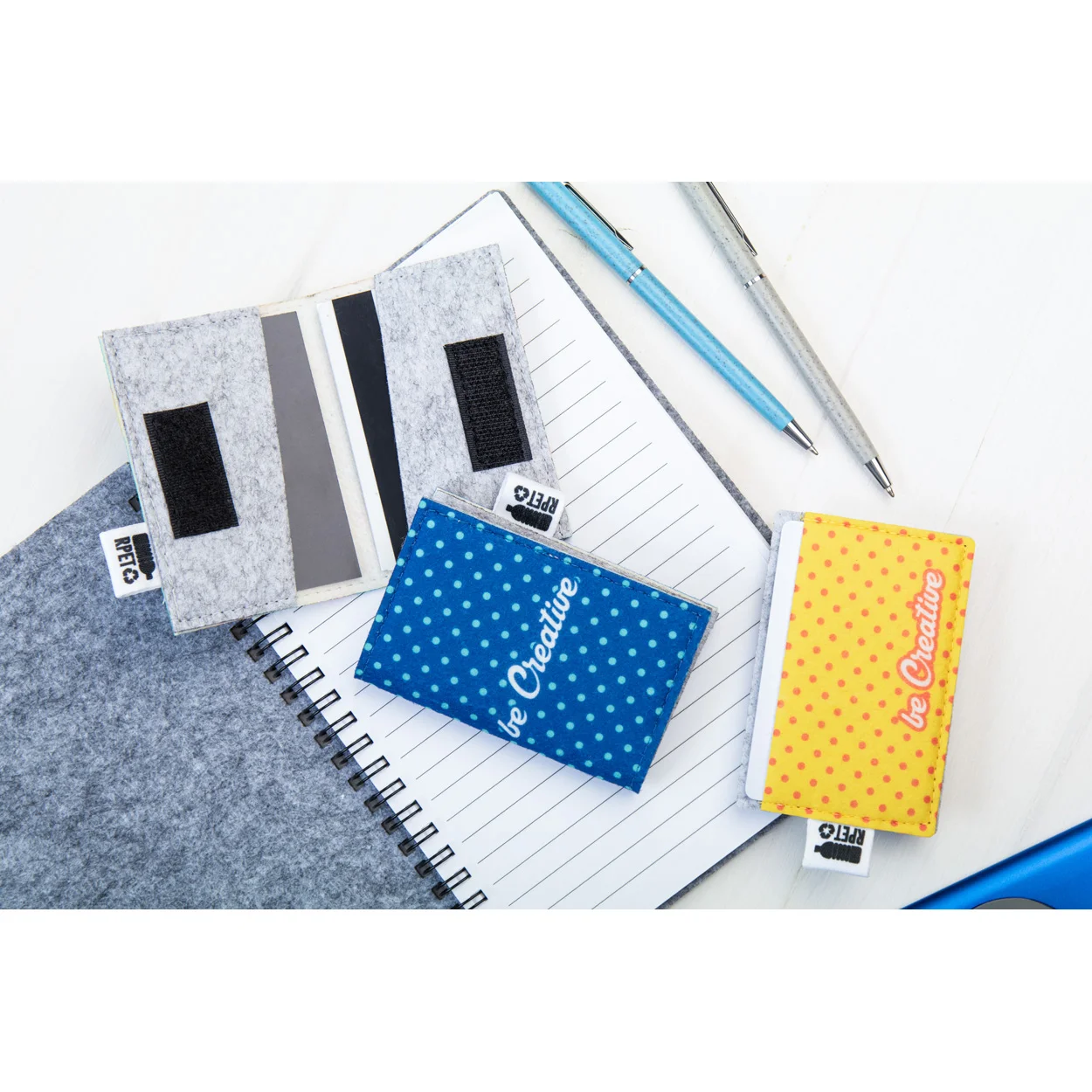 Individuelles Kreditkartenetui CreaFelt Card Plus, weiß, grau – Bild 7