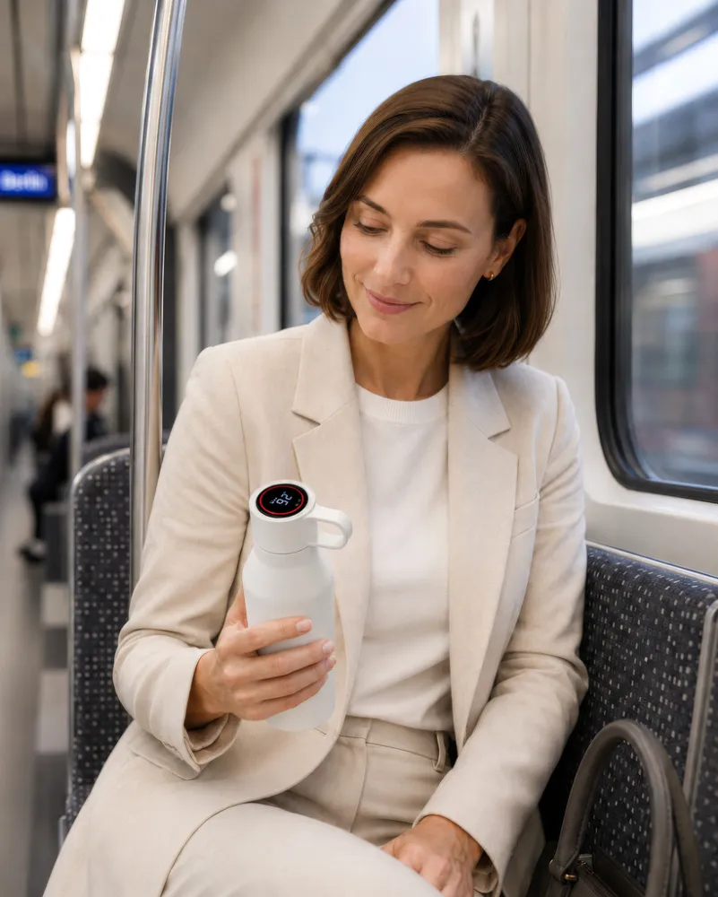 Smarte Thermoflasche HYDRATION COACH weiß, weiß – Bild 8
