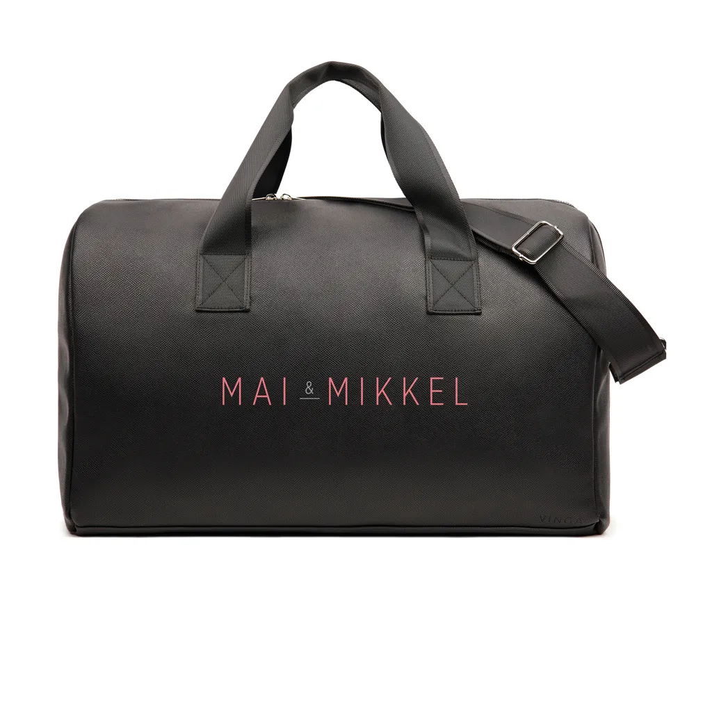 VINGA Bermond Wochenendtasche aus RCS recyceltem PU, schwarz – Bild 9