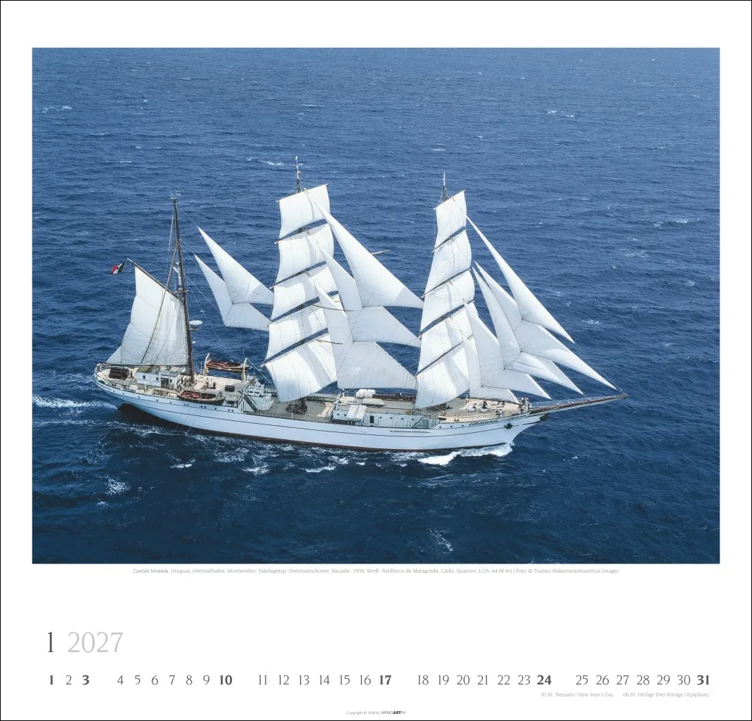 Tall Ships Wandkalender 2027 – Bild 2